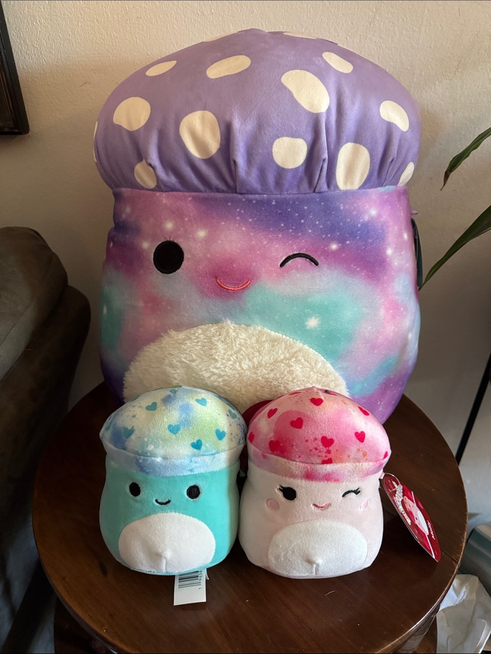 Squishmallow 16" Unai the Mushroom with Mully & Molly Set